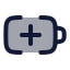 Batteryplus icon with duotone rounded style