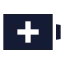 Batteryplus icon with solid sharp style