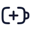 Batteryplus icon with stroke rounded style