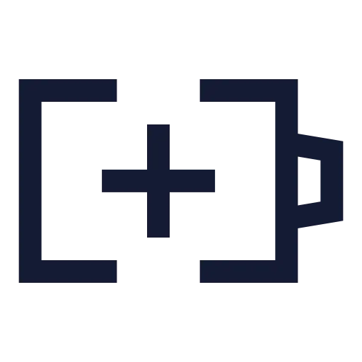 Battery Plus Icon in Stroke Sharp style