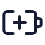 Batteryplus icon with stroke standard style