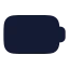 Battery icon with solid rounded style
