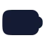 Battery icon with solid rounded style