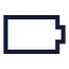 Battery icon with stroke sharp style