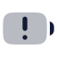 Batterywarning icon with bulk rounded style