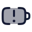 Batterywarning icon with duotone rounded style