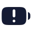 Batterywarning icon with solid rounded style