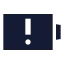 Batterywarning icon with solid sharp style