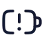 Batterywarning icon with stroke rounded style