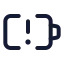 Batterywarning icon with stroke standard style