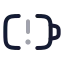 Batterywarning icon with twotone rounded style