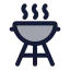 Bbqgrill icon with duotone rounded style