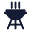 Bbqgrill icon with solid standard style
