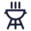 Bbqgrill icon with stroke standard style