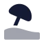 Beach icon with bulk rounded style