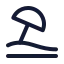 Beach icon with stroke standard style