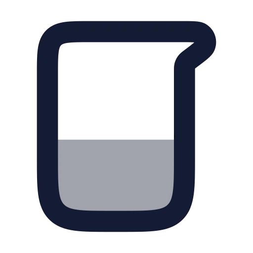 Beaker Icon in Bulk Rounded style