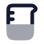 Beaker icon with bulk rounded style