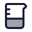 Beaker icon with duotone standard style