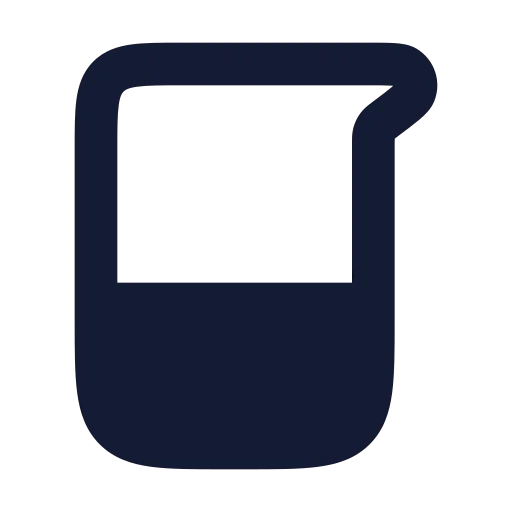 Beaker Icon in Solid Rounded style