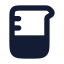 Beaker icon with solid rounded style