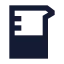 Beaker icon with solid sharp style