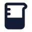 Beaker icon with solid standard style