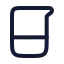 Beaker icon with stroke rounded style