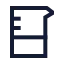 Beaker icon with stroke sharp style