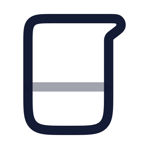 Beaker Icon in Twotone Rounded style