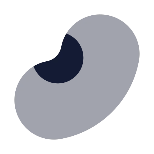 Bean Icon in Bulk Rounded style
