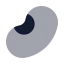 Bean icon with bulk rounded style