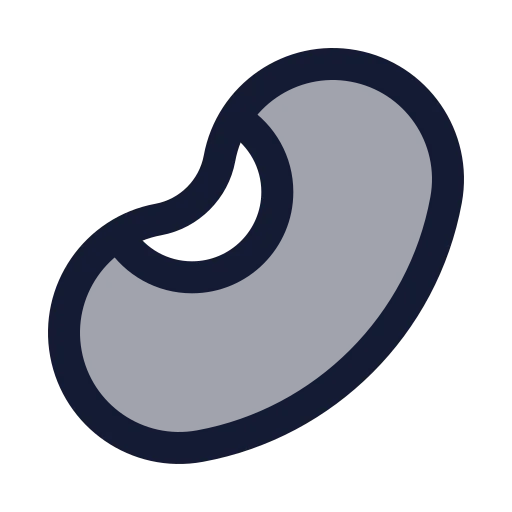Bean Icon in Duotone Rounded style