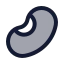 Bean icon with duotone rounded style