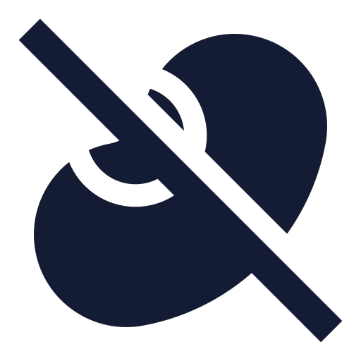 Bean Off Icon in Solid Sharp style