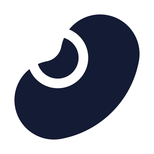 Bean Icon in Solid Rounded style