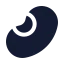 Bean icon with solid rounded style