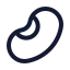 Bean icon with stroke rounded style