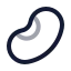 Bean icon with twotone rounded style