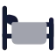 Bed icon with bulk rounded style