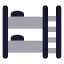 Bedbunk icon with bulk rounded style
