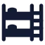 Bedbunk icon with solid rounded style