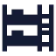 Bedbunk icon with solid sharp style