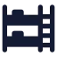 Bedbunk icon with solid standard style