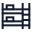 Bedbunk icon with stroke sharp style