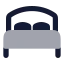 Beddouble icon with bulk rounded style
