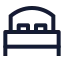 Beddouble icon with stroke sharp style