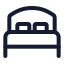 Beddouble icon with stroke standard style