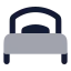 Bedsingle icon with bulk rounded style