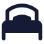 Bedsingle icon with solid standard style